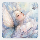 Peony Of The Dawn Vierkante Sticker (Voorkant)