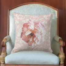 Peony op Faux Peachy Pink Lace