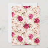 Peony & Orchid Garden Floral Glam Bridal Shower Kaart (Achterkant)