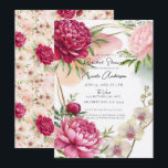 Peony & Orchid Garden Floral Glam Bridal Shower Kaart<br><div class="desc">customize for any event</div>