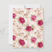 Peony & Orchid Garden Floral Glam Wedding R.S.V.P. Kaart (Achterkant)