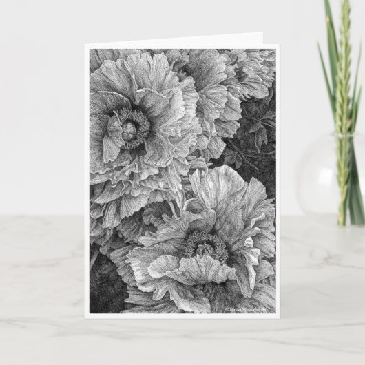 Peony Pair-Wenskaart Kaart (Voorkant)