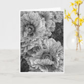 Peony Pair-Wenskaart Kaart (Gele Bloem)