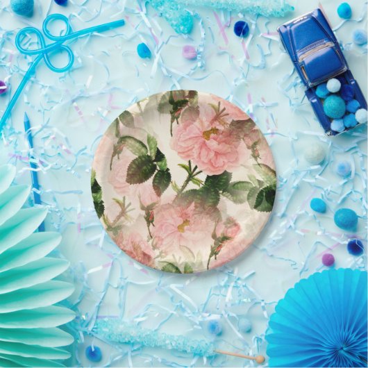 Peony Papieren Bordje (Feest)