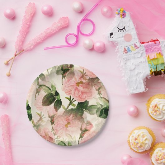 Peony Papieren Bordje (Feest)