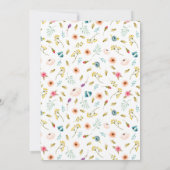 Peony Pastel Waterverven Gold Script Vrijgezellenf Kaart (Achterkant)