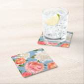 Peony Pattern Kartonnen Onderzetters (Insitu)