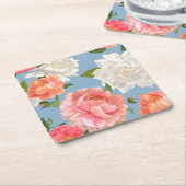 Peony Pattern Kartonnen Onderzetters (Schuin)