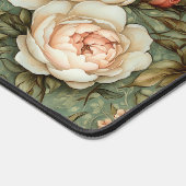 Peony Peach & Cream Bloempatroon Bureaumat (Hoek)
