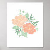 Peony Peonies Floral Boho Flower Print (Voorkant)