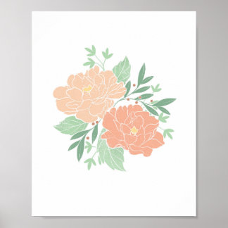 Peony Peonies Floral Boho Flower Print