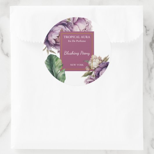 Peony Perfume Label (Tas)
