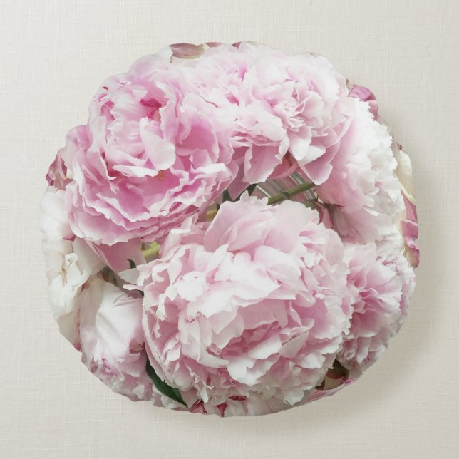 Peony Pillow Rond Kussen (Voorkant)