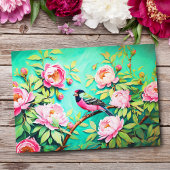 Peony Pine Gosbeak ai Kunstwerk Olieverfschilderij Briefkaart