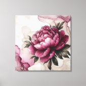 Peony Pink Abstract Canvas Afdruk (Voorkant)