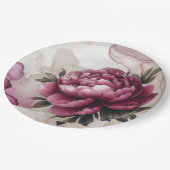 Peony Pink Abstract Papieren Bordje (Gekanteld)