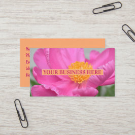 Peony Pink Floral Visitekaartje