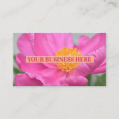 Peony Pink Floral Visitekaartje (Voorkant)