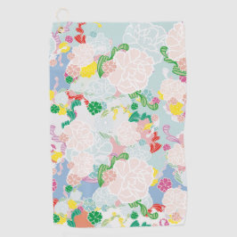 Peony pink golfhanddoek