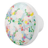 Peony pink keramische knop (Rechts)