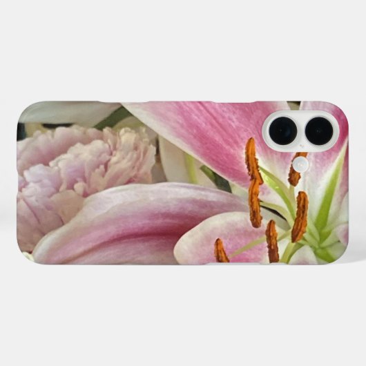 Peony & Pink :LIly Iphone hoesje (Achterkant (horizontaal))