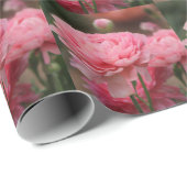 Peony Pink Ranunculus Closeup Cadeaupapier (Rol Hoek)