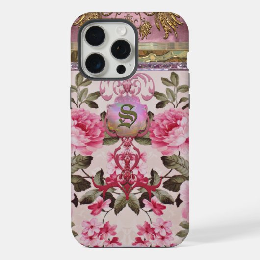 Peony Place Monogram iPhone Hoesje (Achterkant)