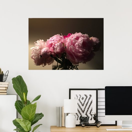 Peony Poster (Thuiskantoor)