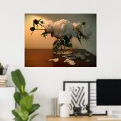 Peony Poster (Thuiskantoor)