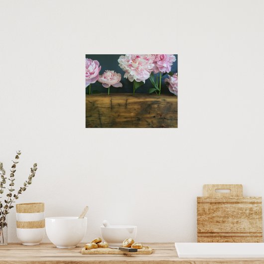 Peony poster (Keuken)