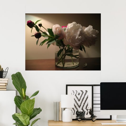 Peony Poster (Thuiskantoor)