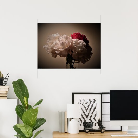 Peony Poster (Thuiskantoor)