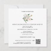 *~* Peony QR - RSVP Floral Bouquets AR15 Wedding Kaart (Achterkant)