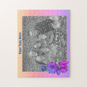 Peony Rainbow gepersonaliseerd Uw foto toevoegen Legpuzzel (Verticaal)
