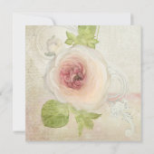 Peony Ranunculus Elegant Beauful Floral Vintage Kaart (Achterkant)