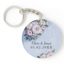 Peony Roos Couple Wedding Favors Floral Sleutelhan