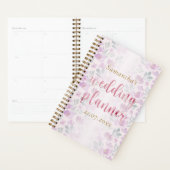 Peony Roze Waterverf bruiloft Planner (Display)