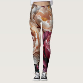 Peony Rozen Floral Print Leggings
