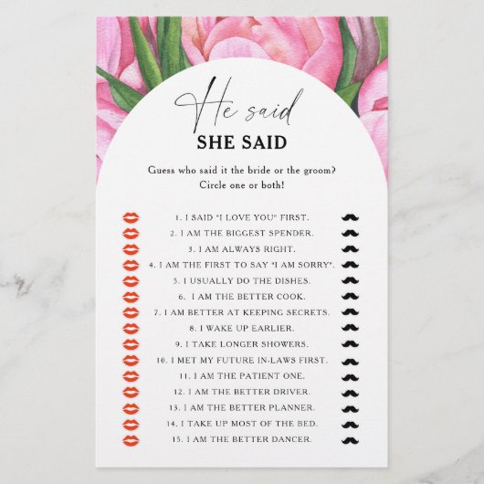 Peony rozen - Hij zei dat ze vrijgezellenfeest spe (Voorkant)