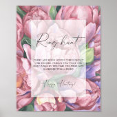 Peony rozen - Ring hunt vrijgezellenfeest spel Poster (Voorkant)