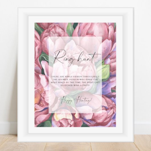 Peony rozen - Ring hunt vrijgezellenfeest spel Poster