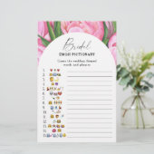 Peony rozen - vrijgezellenfeest emoji pictionary s (Staand voorkant)