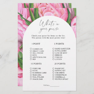 Peony rozen - Wat zit er in je tas spel