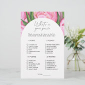 Peony rozen - Wat zit er in je tas spel (Staand voorkant)