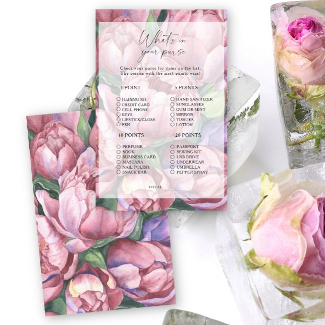 Peony rozen - Wat zit er in je tas spel (Creator heeft geüpload)