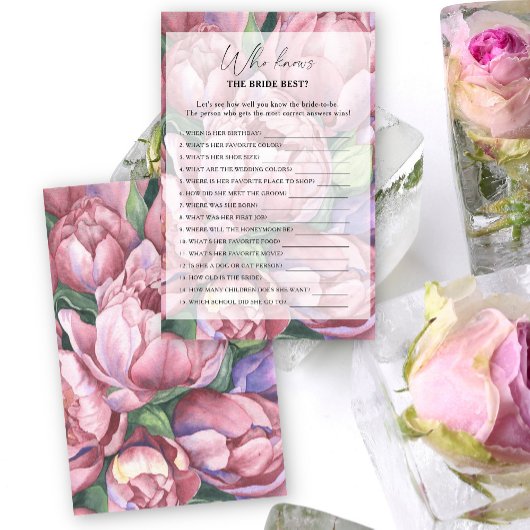 Peony rozen - Wie weet de bruid beste spel