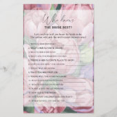 Peony rozen - Wie weet de bruid beste spel (Voorkant)