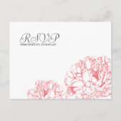Peony RSVP-Briefkaart Uitnodiging Briefkaart (Voorkant)