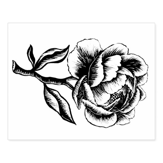 Peony Rubberstempel (Afrduk)