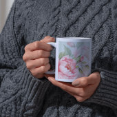 Peony & Sage Floral | Elegant Blush Jumbo Mug Grote Koffiekop